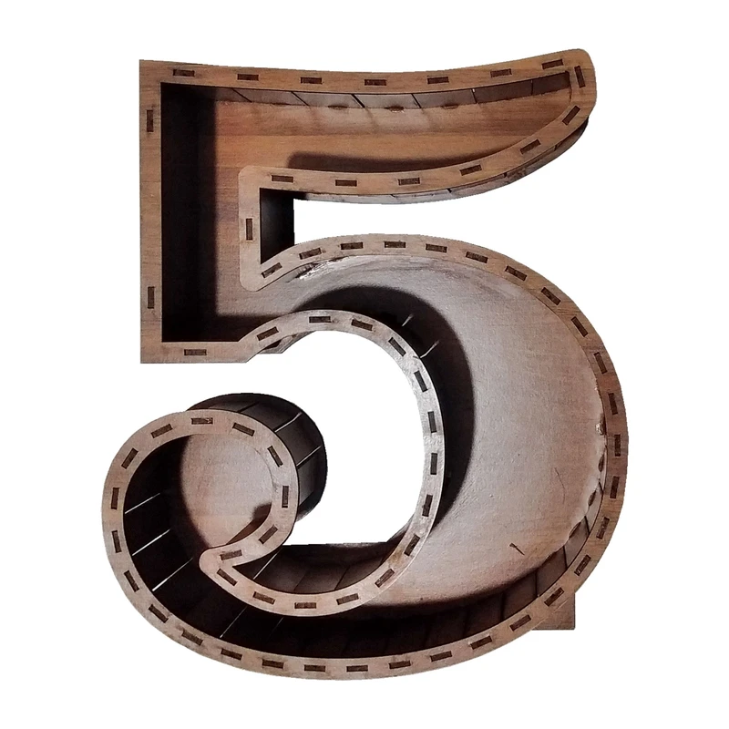 جعبه هدیه مدل عدد انگلیسی 5 کد b31