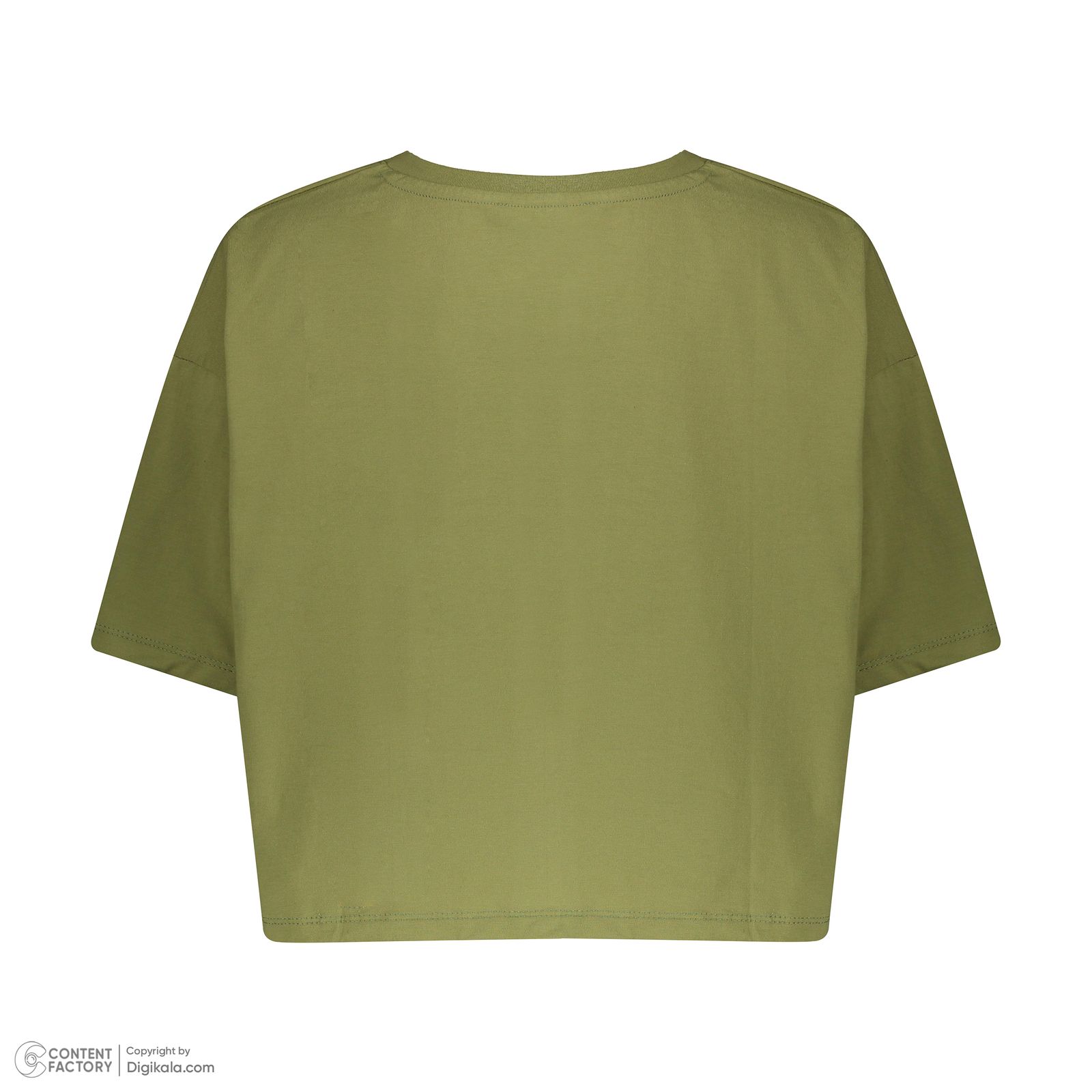 کراپ تی شرت آستین کوتاه زنانه نیزل مدل 0698-094 رنگ سبز -  - 5