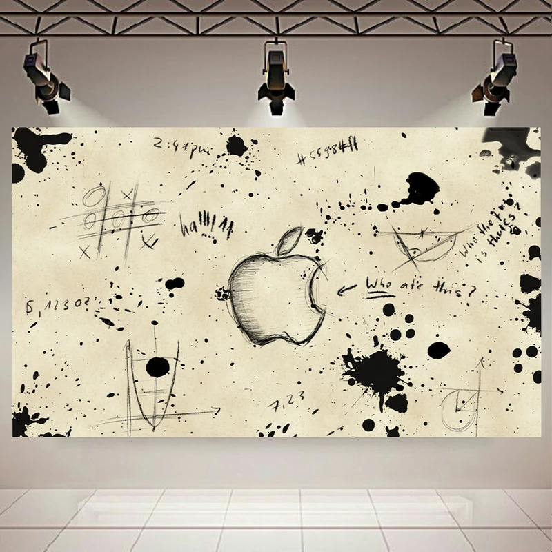 پوستر پارچه ای طرح اپل مدل Apple Sketch کد AR19170
