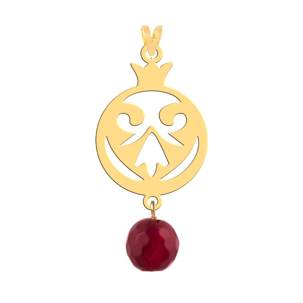 آویز گردنبند طلا 18 عیار زنانه فرشته مدل انار یلدا کد WNLASZ-000066 -  - 1