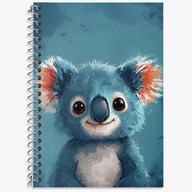 دفتر زبان 50 برگ خندالو مدل سه خط طرح کوآلا بامزه کد N4862