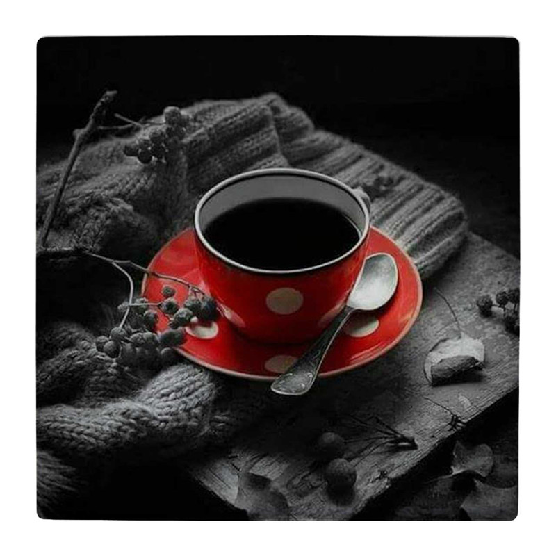 زیر لیوانی  طرح فنجان قهوه و قاشق چای خوری کد    4862706_3821