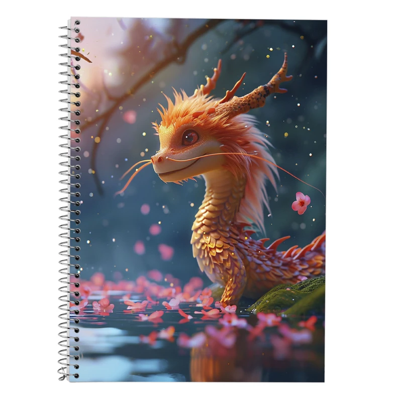 دفتر زبان 50 برگ مدوپد مدل دو خط طرح جوجه کد DF14708