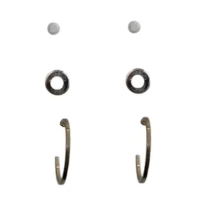 گوشواره زنانه لفتیز مدل SS 0172 مجموعه 3 عددی