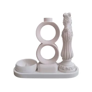 ست 4 تکه جاشمعی بتنی مدل فاریان