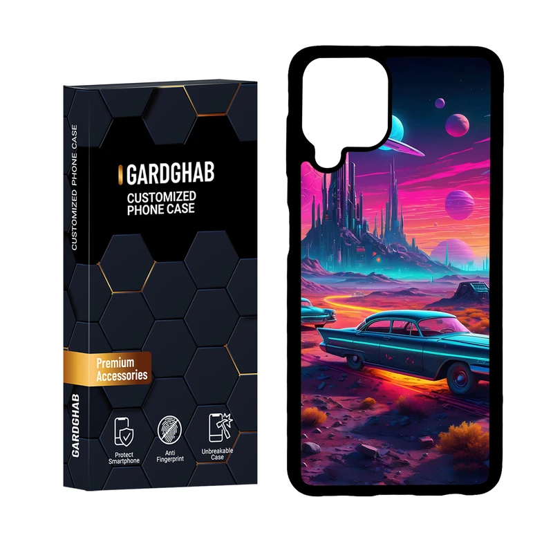   کاور گارد قاب مدل پشت گلس هنری مناسب برای گوشی موبایل سامسونگ Galaxy A22 4G