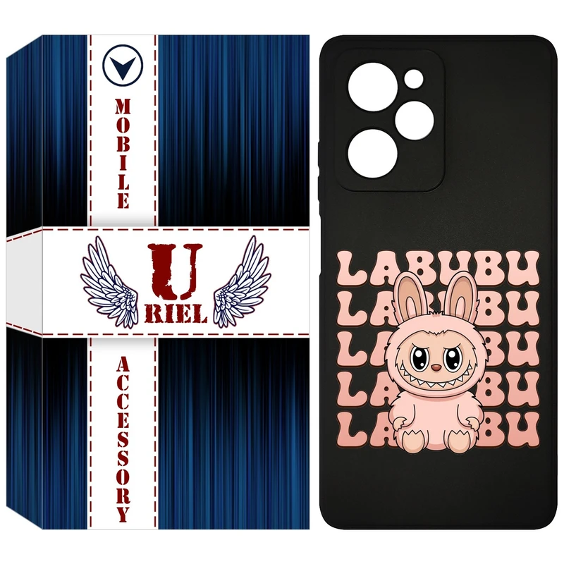 کاور یوریل قاب مدل KSH کد 133 طرح عروسک لبوبو مناسب برای گوشی موبایل شیائومی Poco X5 Pro / Redmi Note 12 Pro 5G