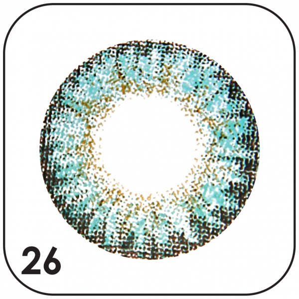 لنز چشم بیوتی مدل روزانه شماره 26 رنگ آبی روشن دور مشکی