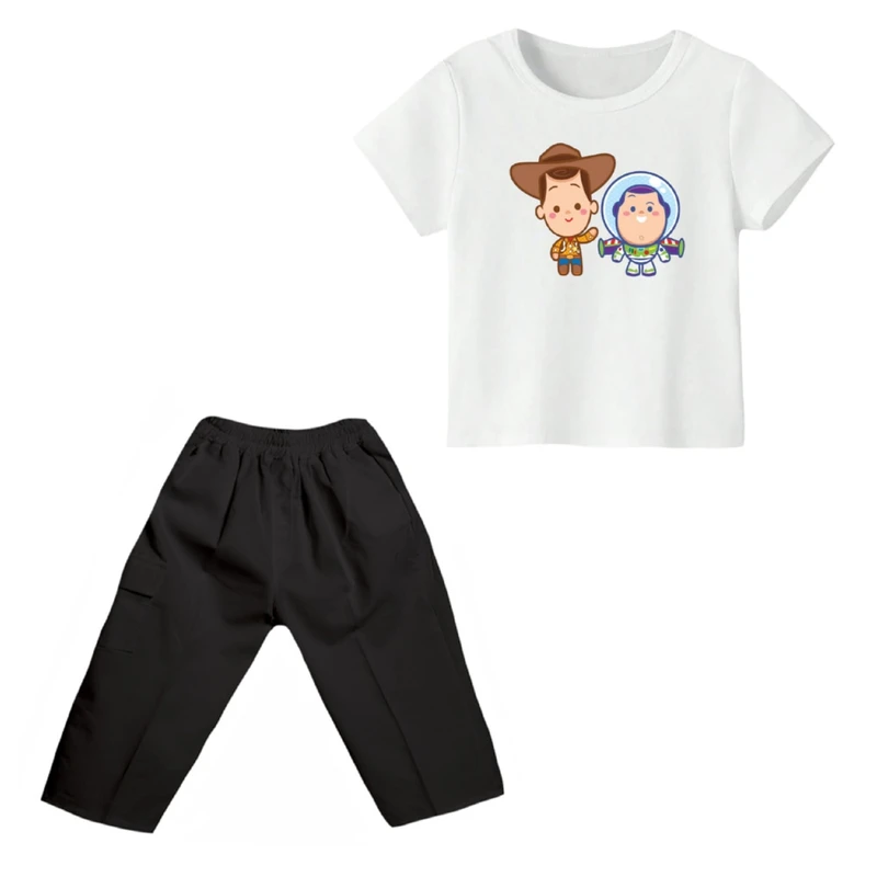 ست تی شرت و شلوارک پسرانه مدل داستان اسباب بازی کد ۱۳
