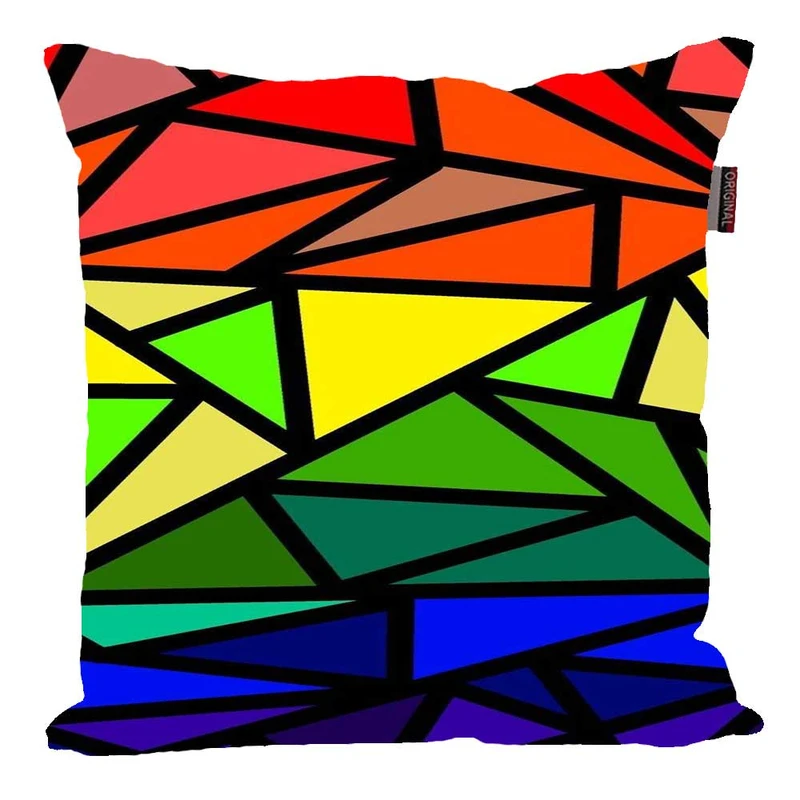 کوسن پاد آفرین مدل فانتزی انتزاعی رنگی کد 02026