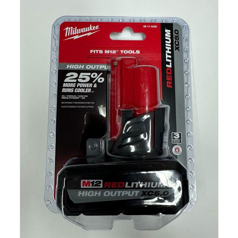 باتری 5 امپر میلواکی مدل 48-11-2450 باتری 5 امپر میلواکی مدل 48-11-2450