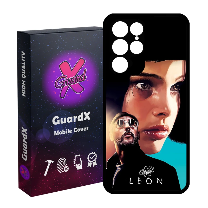 کاور گارد ایکس طرح Leon مدل Glass10322 مناسب برای گوشی موبایل سامسونگ Galaxy S22 Ultra