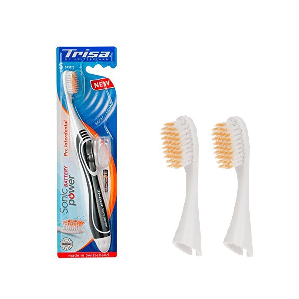 مسواک برقی تریزا مدل Pro Interdental به همراه سری یدک بسته 2 عددی