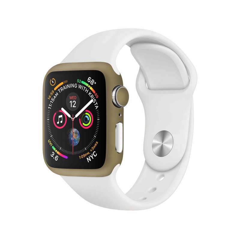 برچسب ماهوت طرح Matte-Gold مناسب برای اپل واچ Watch 4 44mm
