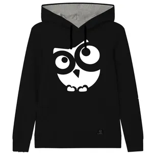 هودی دخترانه 27 مدل جغد کد V06 رنگ مشکی