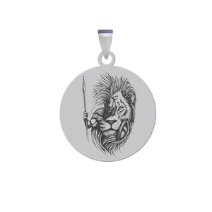 آویز گردنبند زنانه و مردانه هایکا مدل رخ شیر جنگجو کد ja.h 202