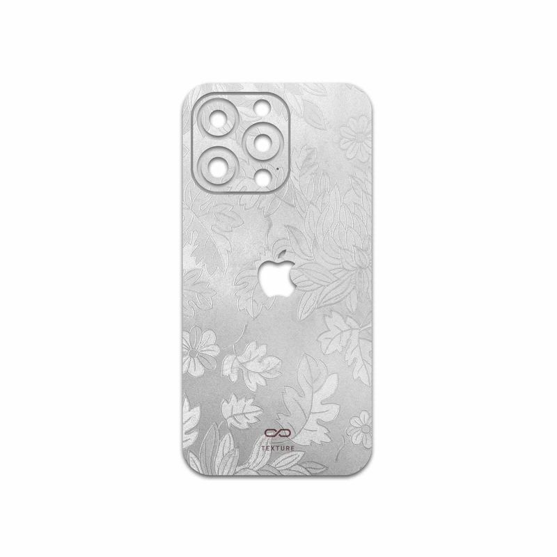 برچسب پوششی ماهوت مدل Silver-Wildflower مناسب برای گوشی موبایل اپل iPhone 13 Pro Max