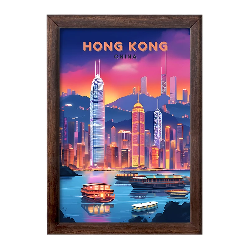 تابلو خندالو طرح هنگ کنگ (Hong Kong) کد F6306