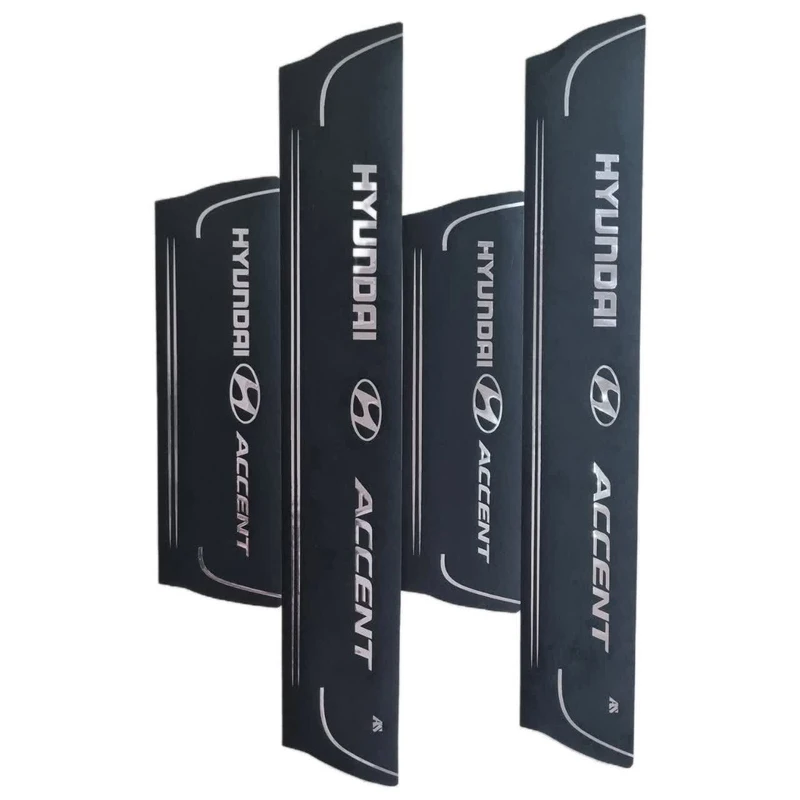 برچسب پارکابی خودرو امیران اسپرت طرح چرم کد 2025093 مناسب برای هیوندای اکسنت مجموعه 4 عددی
