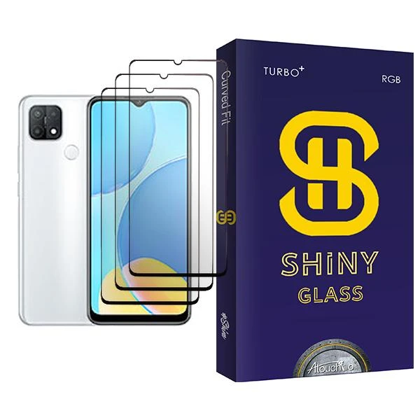 محافظ صفحه نمایش آتوچبو مدل Shiny Glass MIX003 مناسب برای گوشی موبایل اوپو A15s بسته سه عددی