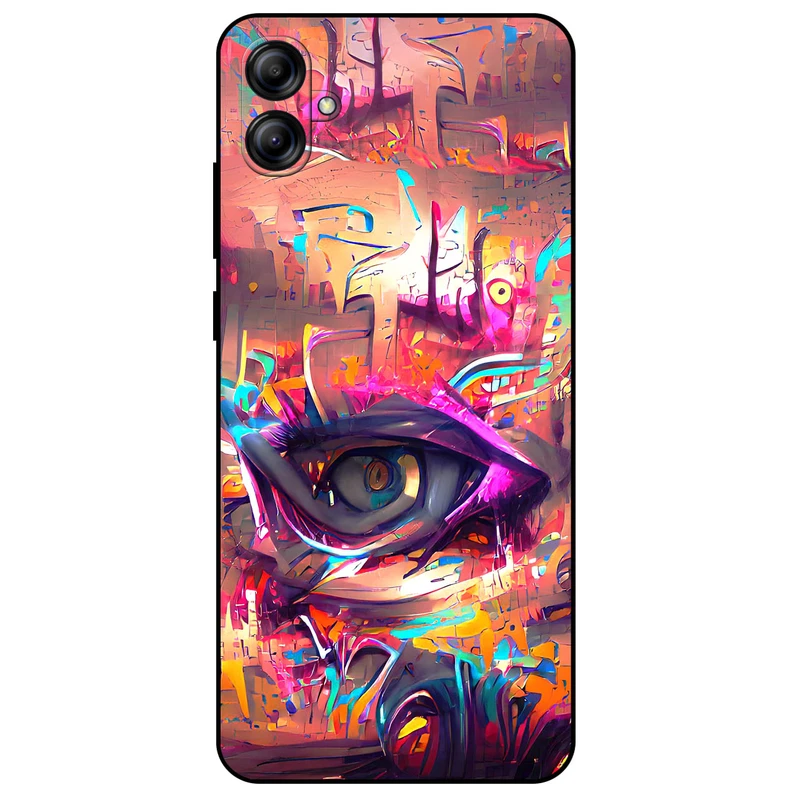 کاور مگافون طرح چشم مدل 2823 مناسب برای گوشی موبایل سامسونگ Galaxy A04e / F04       