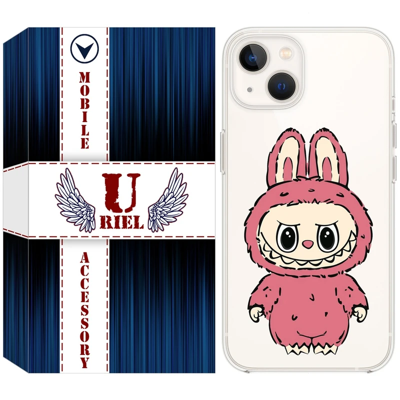 کاور یوریل مدل Clear کد 149 طرح لبوبو Labubu مناسب برای گوشی موبایل اپل iPhone 13 mini