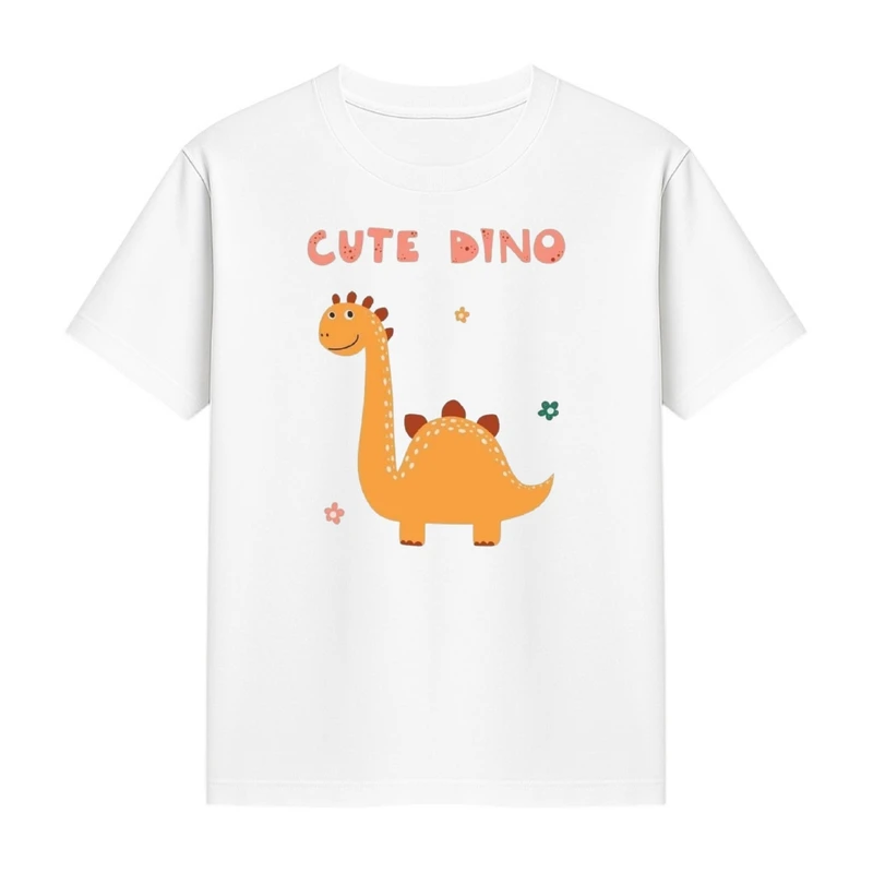 تی‌شرت آستین کوتاه دخترانه مدل دایناسور کد p2 