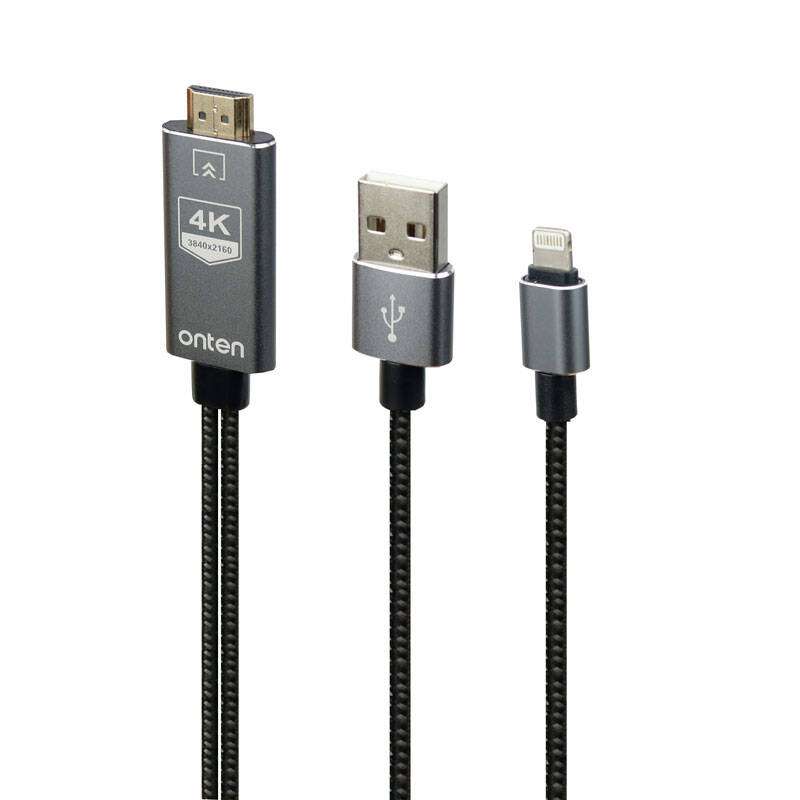 کابل تبدیل لایتنینگ به HDMI اونتن مدل OTN-7519 طول 1.8 متر