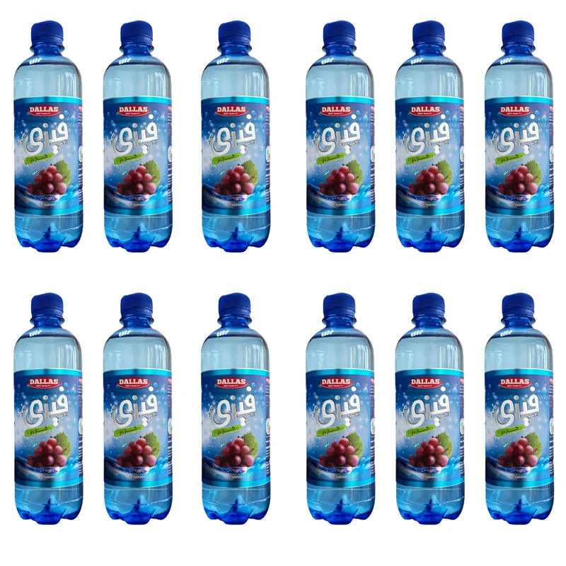 نوشیدنی گازدار انگور دالاس - 500 میلی لیتر بسته 12 عددی