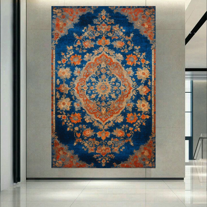 پوستر پارچه ای طرح مخمل فرش ایرانی مدل ابریشم کد AR717000