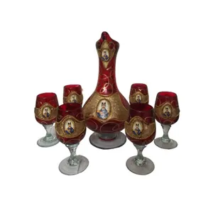 سرویس تنگ و لیوان 7 پارچه طرح شاه عباسی