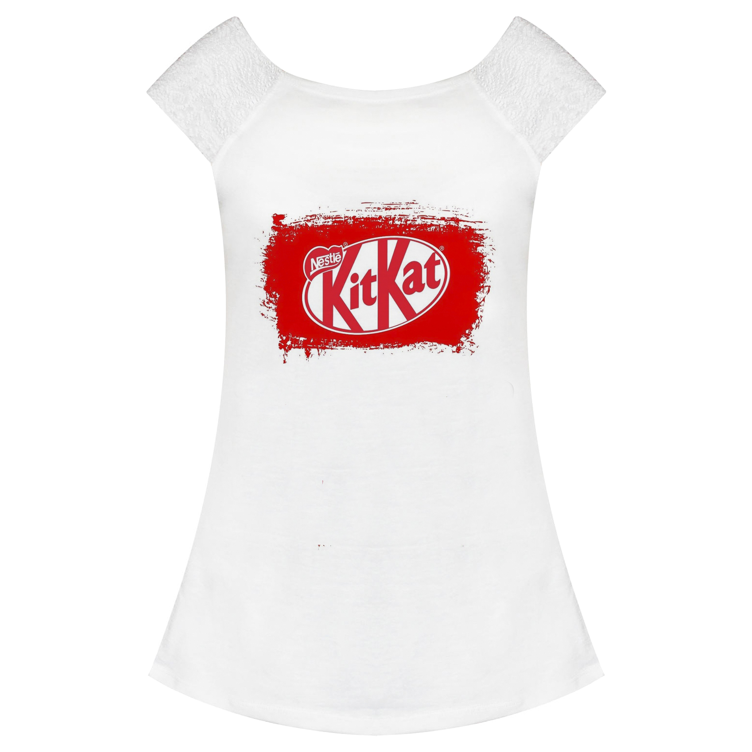 تی شرت زنانه طرح Kit Kat