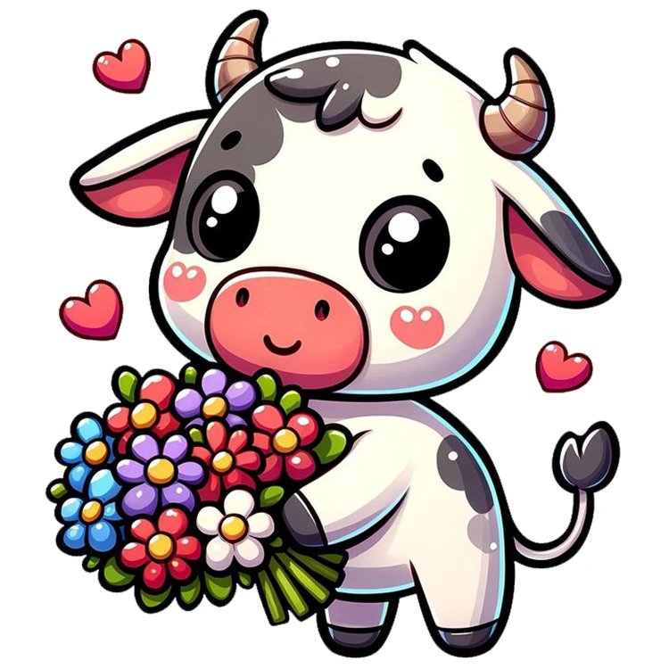 استیکر پارچه و لباس پاد آفرین مدل گاو کد DKST439