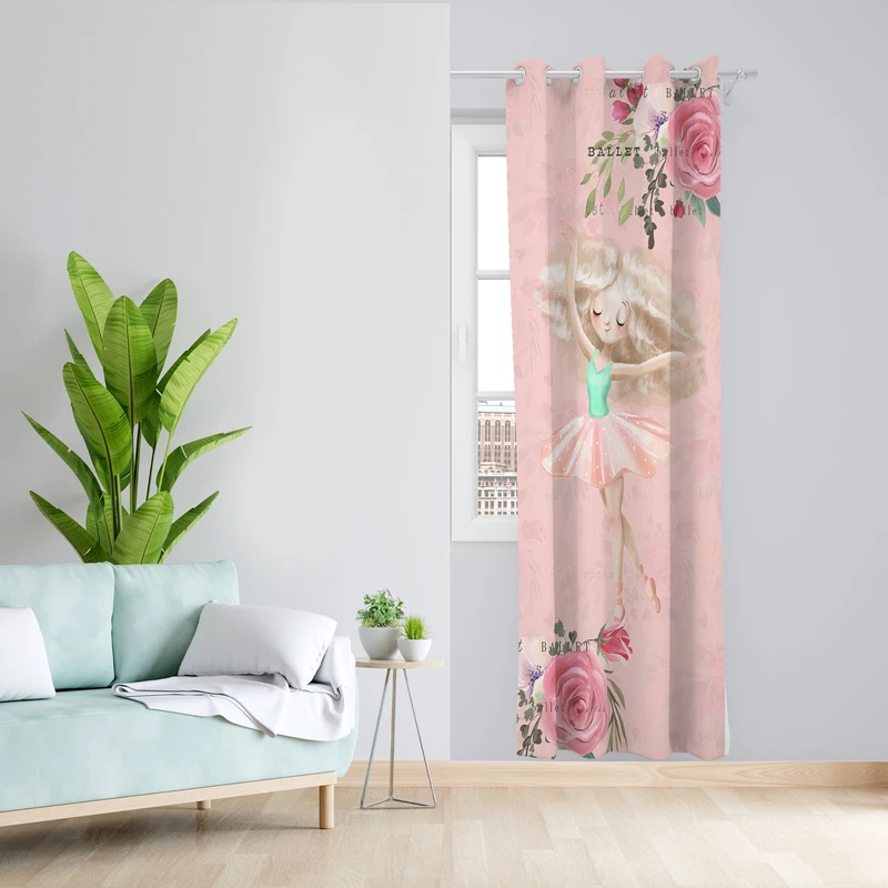 پرده طرح کودک مدل مخمل پانچی کد L 1172R Z سایز 140x200 سانتی متر