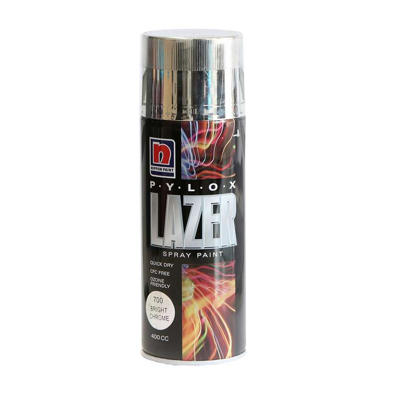 اسپری رنگ متالیک کروم رنگ نیپون کد 2700 مدل Lazer، حجم 400 میلی لیتر