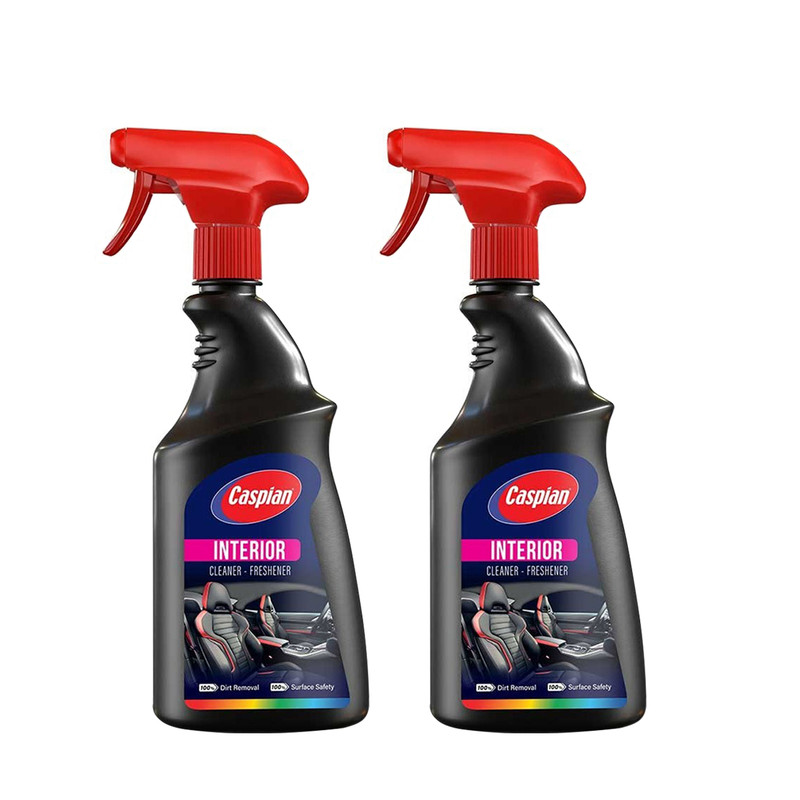 اسپری پاک‌کننده چندمنظوره خودرو کاسپین مدل Inerior-Freshener حجم 500 میلی لیتر مجموعه 2 عددی