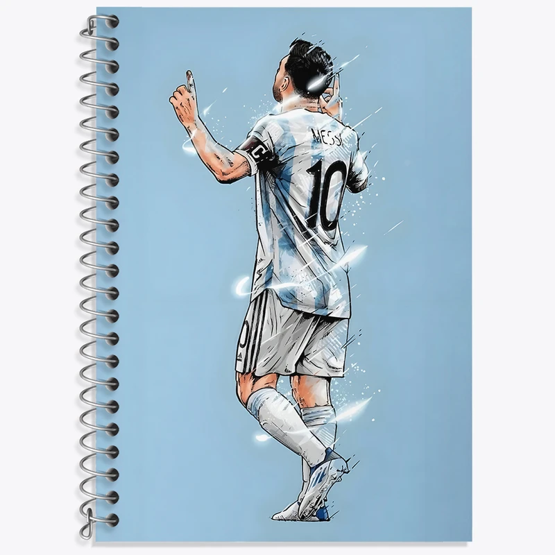 دفتر زبان 50 برگ خندالو مدل سه خط طرح لیونل مسی کد N2827