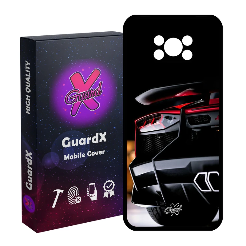 کاور گارد ایکس طرح Lamborghini مدل Glass10336 مناسب برای گوشی موبایل شیائومی Poco X3 / Poco X3 NFC