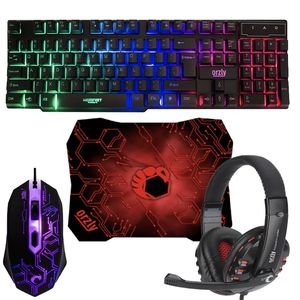 ست گیمینگ اورزلی مدل HORNET_RX_250_NEON BACKLIGHT، سوییچ ممبران، Full-Size، نورپردازی LED RGB