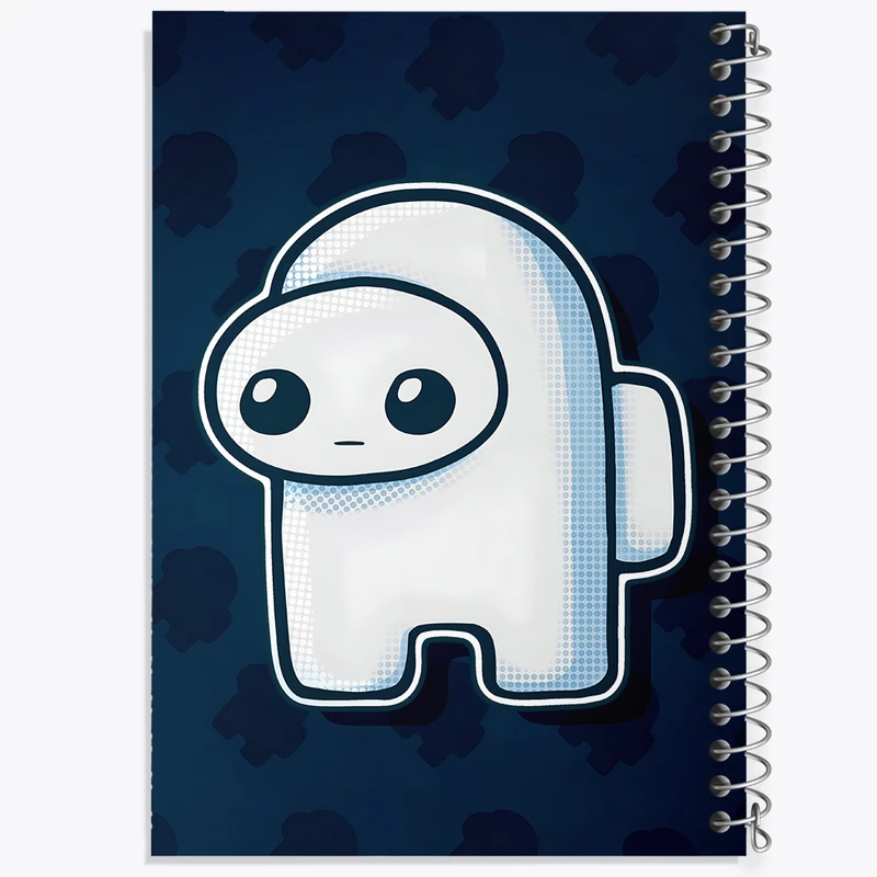 دفتر شطرنجی 50 برگ خندالو طرح امانگ آس (Among Us) کد N4923