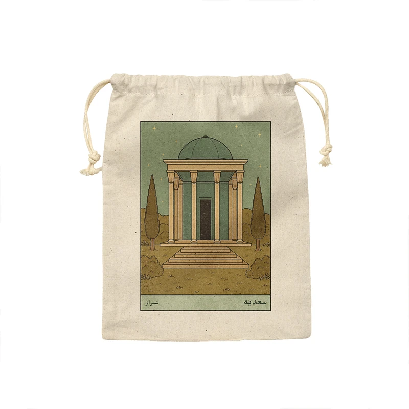 کیسه نان و سبزی ترمه طراحان ایده مدل کارت سعدیه شیراز کد map1523 - M سایز 23x33 سانتی متر