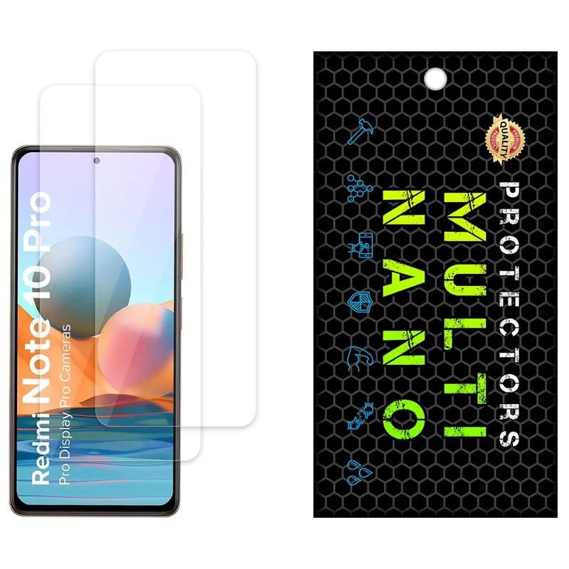 محافظ صفحه نمایش شفاف مولتی نانو مدل X-S2N مناسب برای گوشی موبایل شیائومی Redmi Note 10 Pro (India) بسته دو عددی