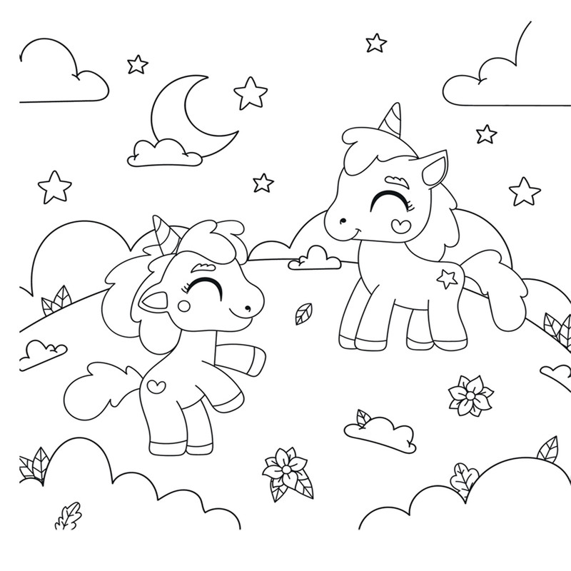 دفتر رنگ آمیزی مدل best unicorn کد 001
