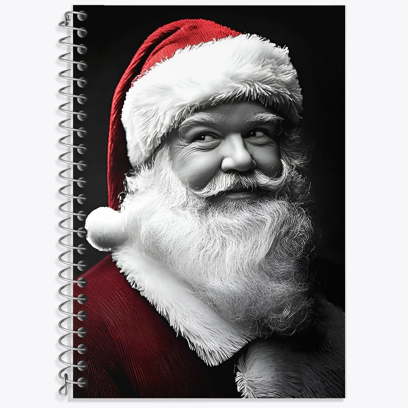 دفتر زبان 50 برگ خندالو مدل دو خط طرح بابانوئل و کریسمس کد F8442