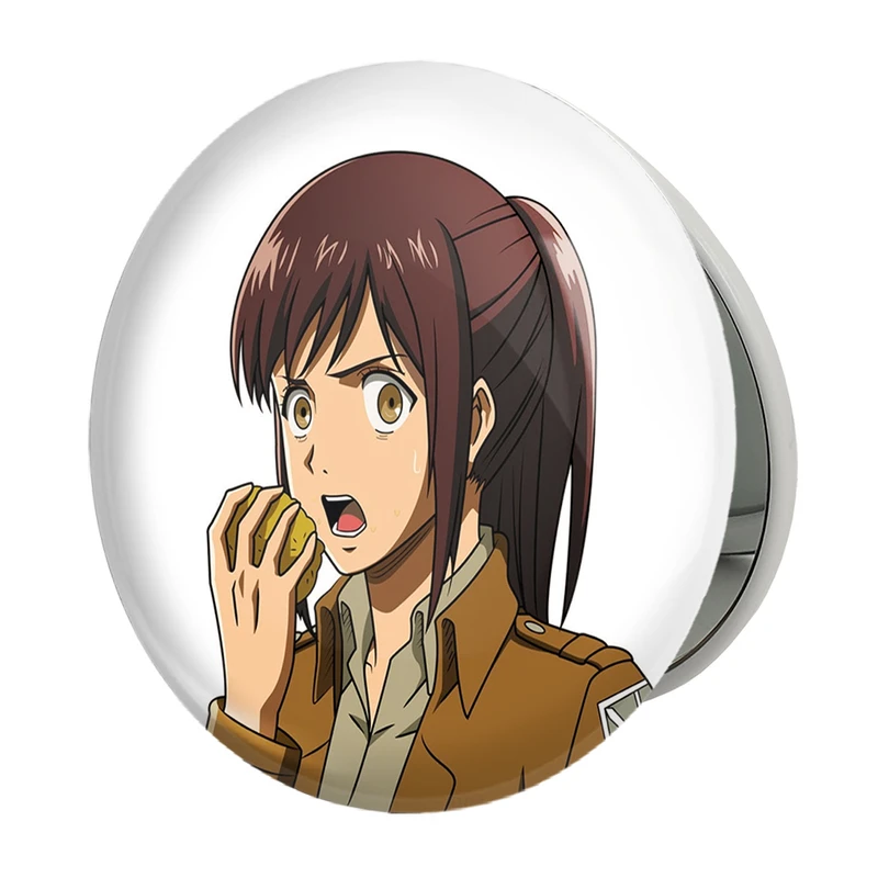 آینه جیبی خندالو طرح ساشا براوس انیمه اتک آن تایتان Attack on Titan مدل تاشو کد 11015 