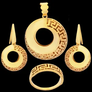 نیم ست طلا 18 عیار زنانه طلای مستجابی کد 04