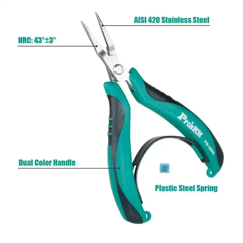 انبر دم باریک پروسکیت مدل PM-396G سایز 120 میلیمتر