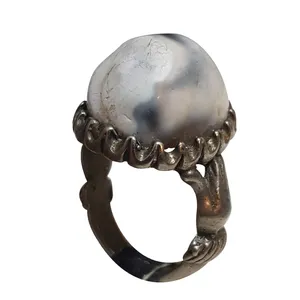 انگشتر نقره مردانه مدل عقیق سلیمانی باباقوری ASBG213240