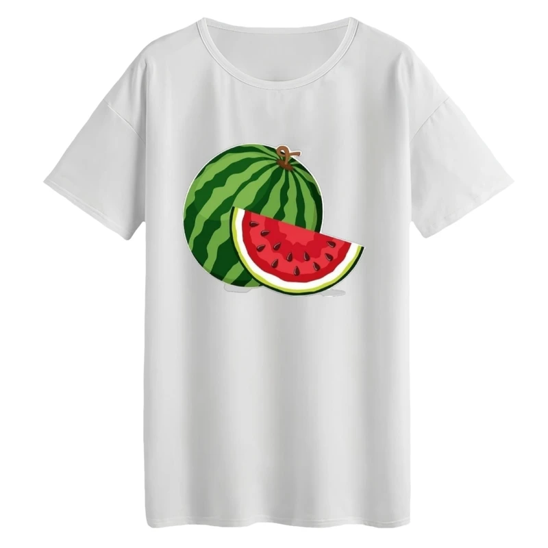 تی‌شرت لانگ آستین کوتاه زنانه مدل هندوانه یلدایی کد18