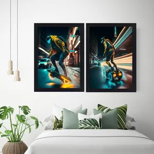 تابلو گیم دکور طرح اسکیت باز مدل S02 مجموعه 2 عددی